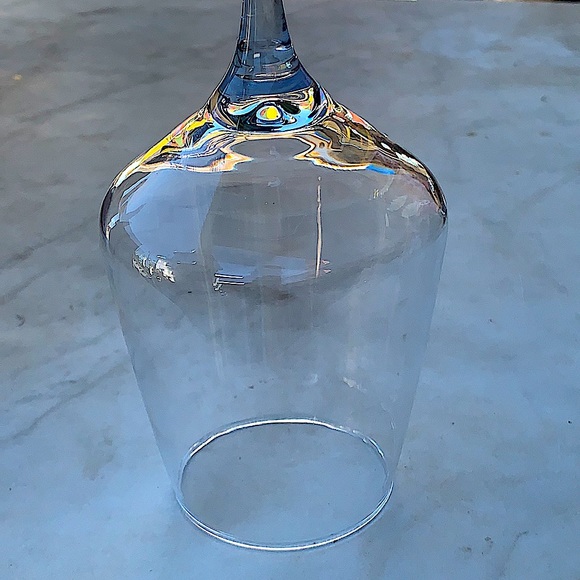 TRINA TURK SPRING GLASS WINE GOBLETS 14.75 oz SET OF 4 CLEAR GLASS - Picture 5 of 8